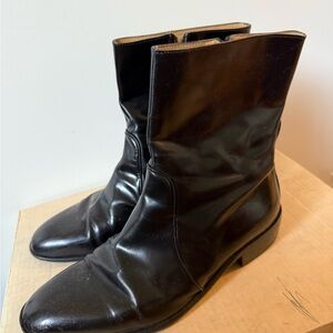 Celebrity Owned Black Men's Leather Boots